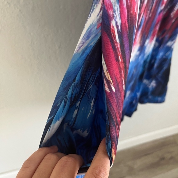 CAMISA Woman Dark Blue & Purple Pocket Crewneck Shift Dress, Size M - Picture 6 of 9